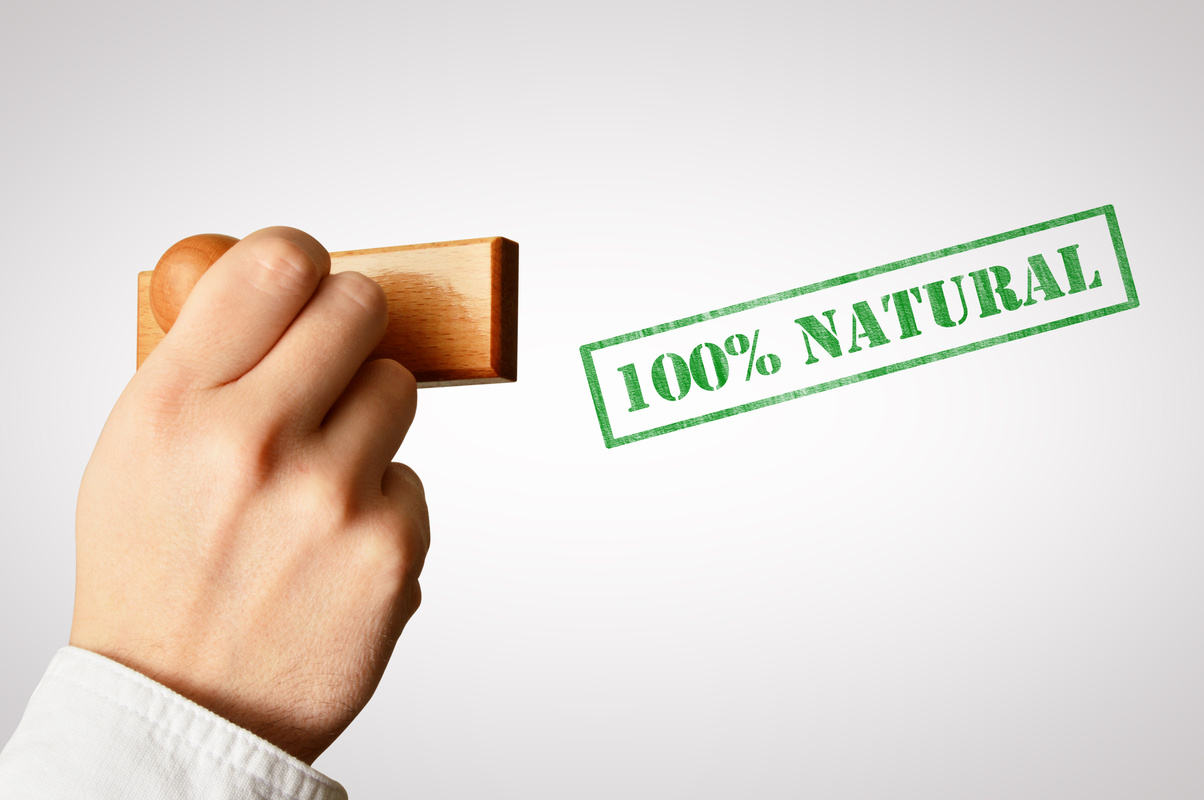 Hand Holding 100% Natural Stamp