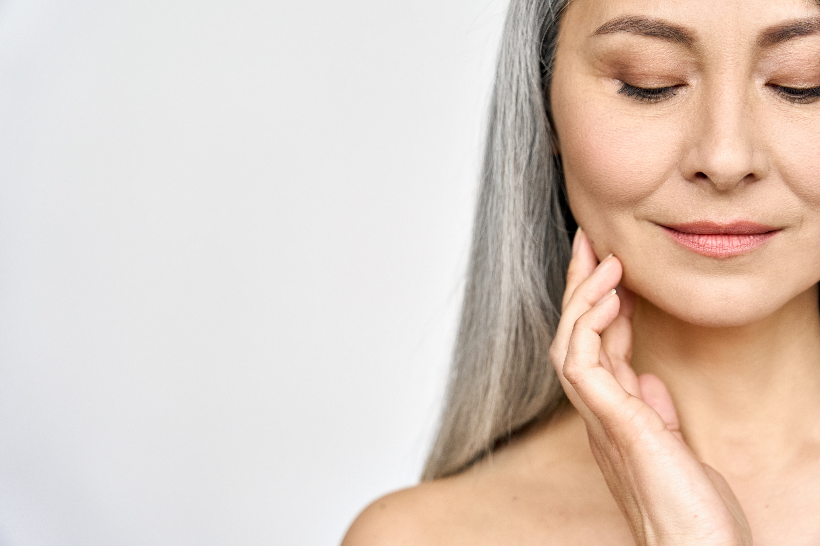 Close Up of Middle Aged Woman 